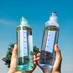 Glass TIME LINE Scale Water Bottle 500ML
