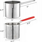 Stainless Steel Deep Fryer Pot (1200ml)