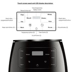Silver Crest S-18 Air Fryer - XL Digital, Touch Screen, 4 Presets, Compact Design,