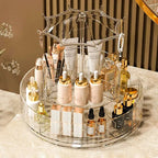 Umbrella Makeup Organizer, Transparent 360 Rotating Cosmetic