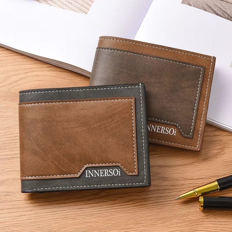 Men’s Two-Tone Leather Bifold Wallet