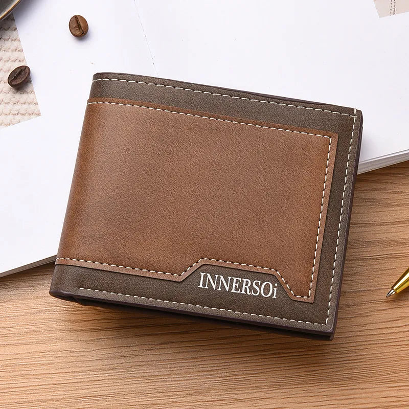 Men’s Two-Tone Leather Bifold Wallet