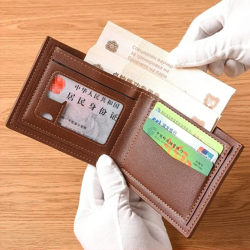 Men’s Two-Tone Leather Bifold Wallet