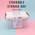 3 in 1 Aroni Household Stackable Storage Container with Vertical Locking
