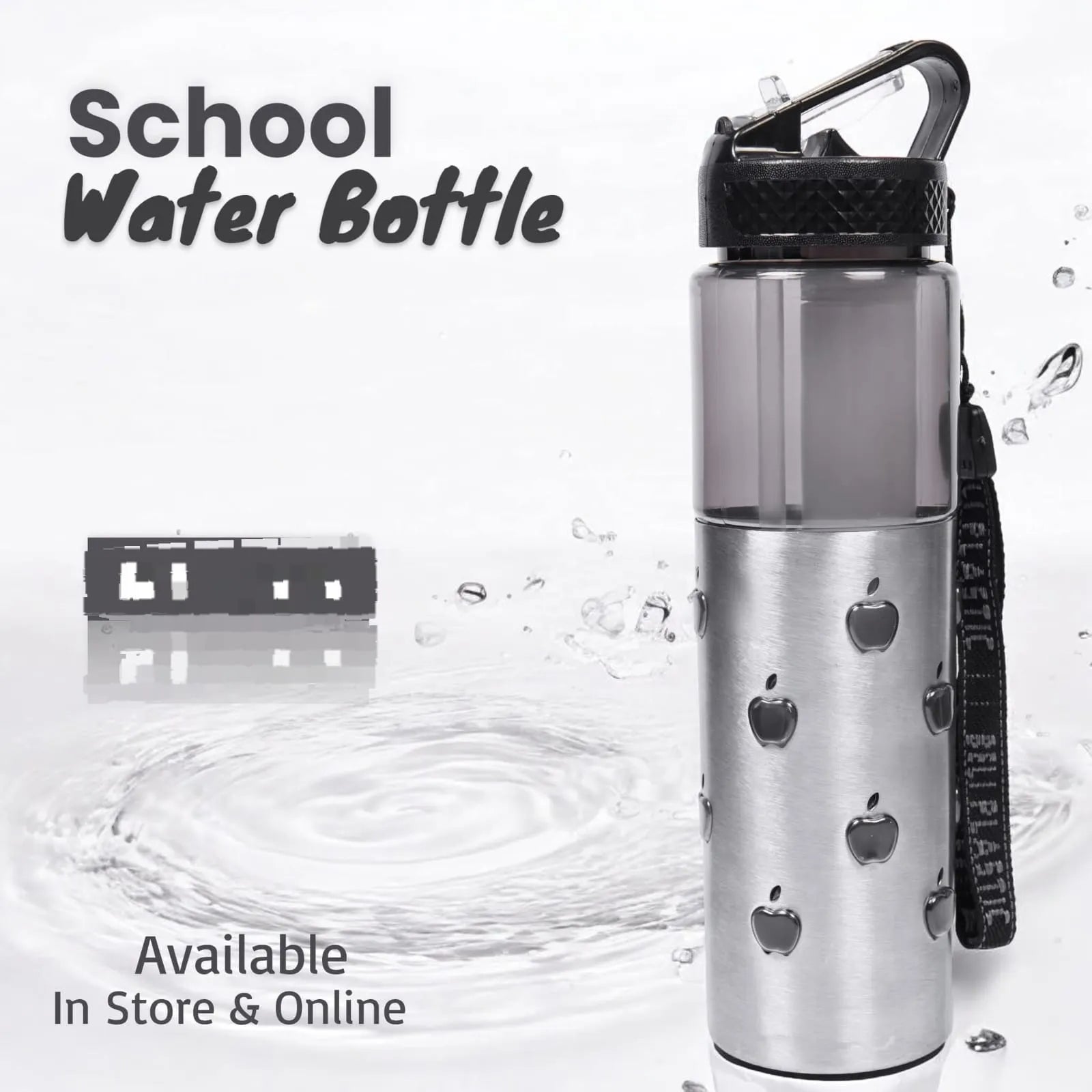 Water Bottle for Travelling/Steel Water Bottle with Ice Pack/Water Bottle with Sipper for Gym