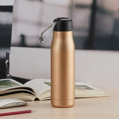 New Mat Shade Stainless Steel Water Bottle with Top Rope (Box Packing)