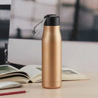 New Mat Shade Stainless Steel Water Bottle with Top Rope (Box Packing)