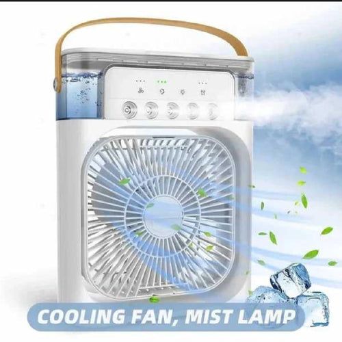 3-in-1 Portable Air Cooler & Humidifier with 7 Color LED Lights