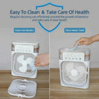 3-in-1 Portable Air Cooler & Humidifier with 7 Color LED Lights